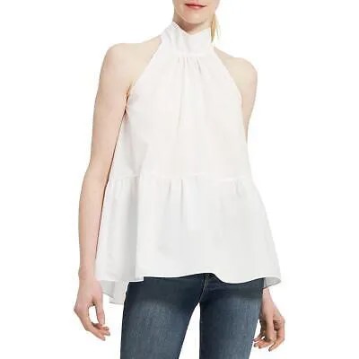 Theory Женская многоярусная блузка с открытой спиной Рубашка с лямкой на шее BHFO 6909
