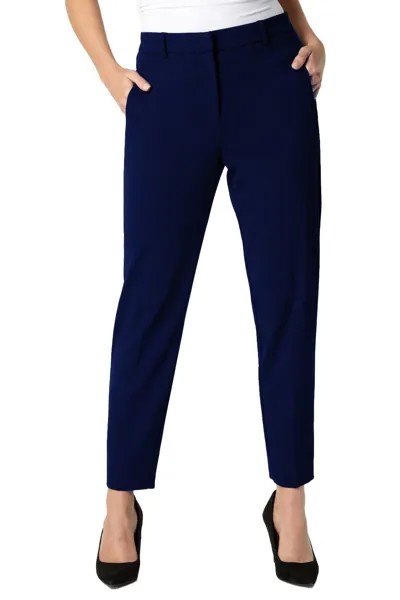 Длинные прямые эластичные брюки Roman, синий
