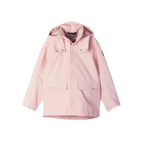 Куртка Reima детская, капюшон, карманы, светоотражающие элементы, водонепроницаемая, размер 146, розовый