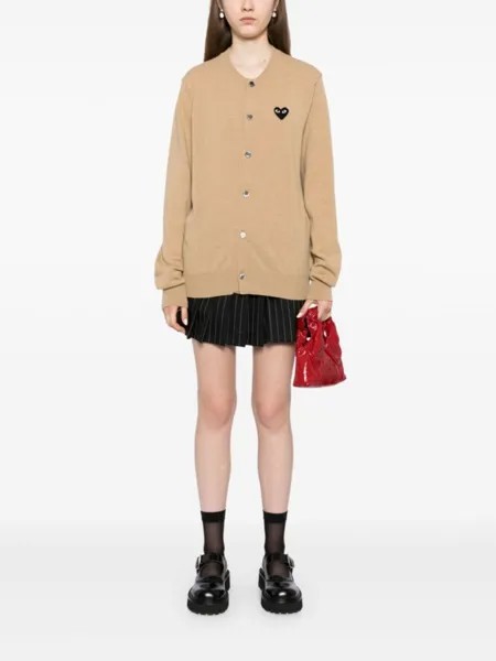 Comme Des Garçons Play шерстяной кардиган, нейтральный цвет