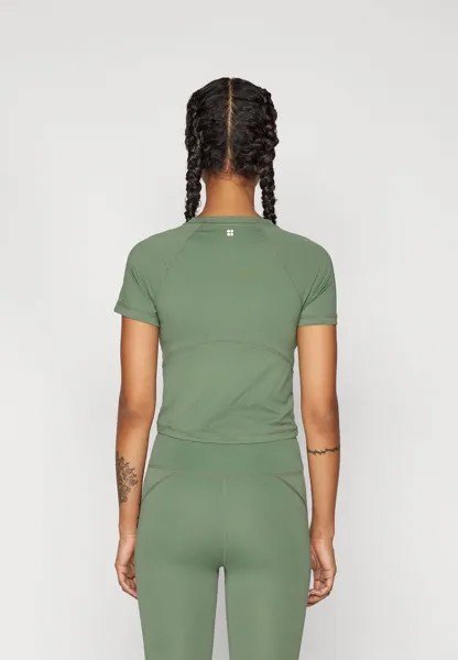 Спортивная футболка ALL DAY ACTIVE CROPPED Sweaty Betty, зеленый