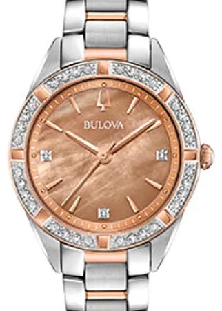 Японские наручные  женские часы Bulova 98R264. Коллекция Sutton