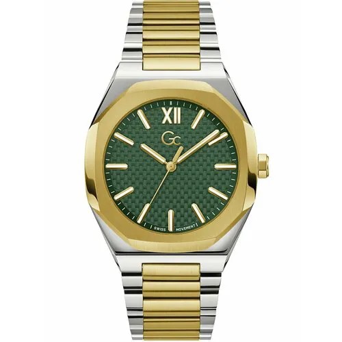 Наручные часы Gc Z26002G9MF, серебряный, зеленый
