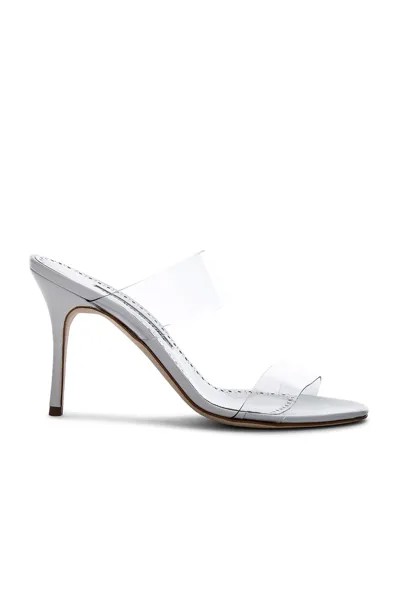 Туфли Manolo Blahnik PVC Scoltos, цвет Blanc de Blanc