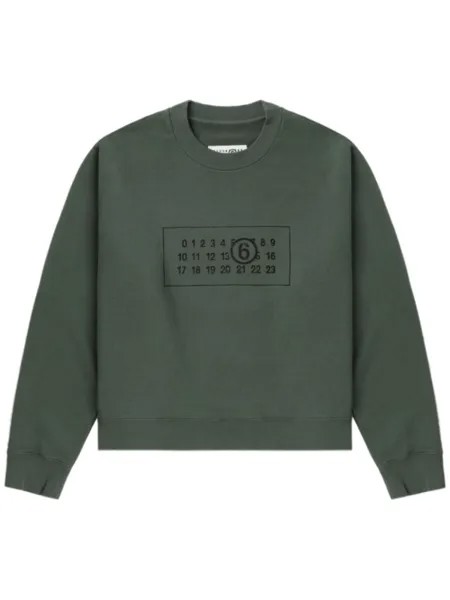 MM6 Maison Margiela толстовка с логотипом, зеленый