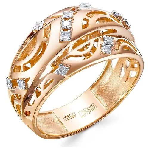 Кольцо Бриллианты Костромы, красное золото, 585 проба, бриллиант, размер 20, золотой