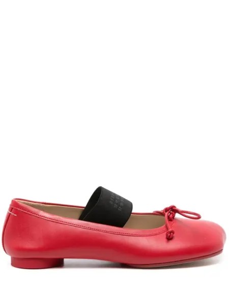 MM6 Maison Margiela балетки с логотипом, красный