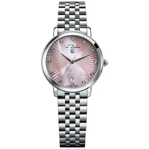 Наручные часы L'Duchen 60864, серебряный, розовый