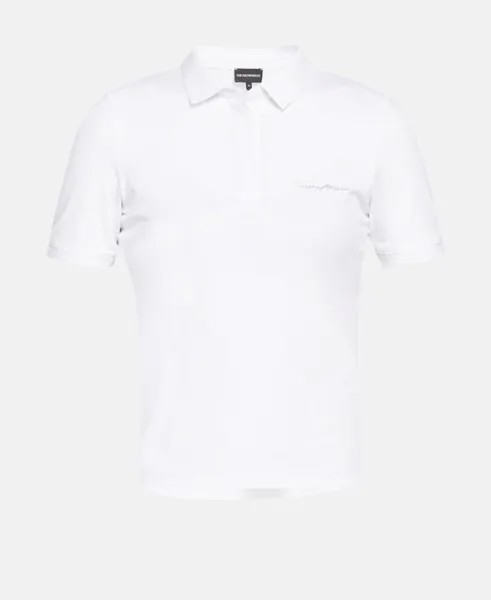 Трикотажная рубашка-поло Emporio Armani, белый