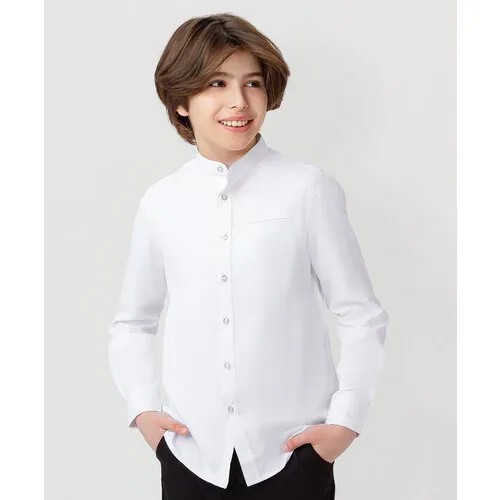 Школьная рубашка Button Blue, размер 122, белый