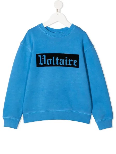 Zadig & Voltaire Kids толстовка с круглым вырезом и логотипом