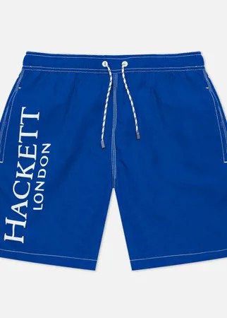 Мужские шорты Hackett Branded Solid Swim Trunks, цвет синий, размер XL