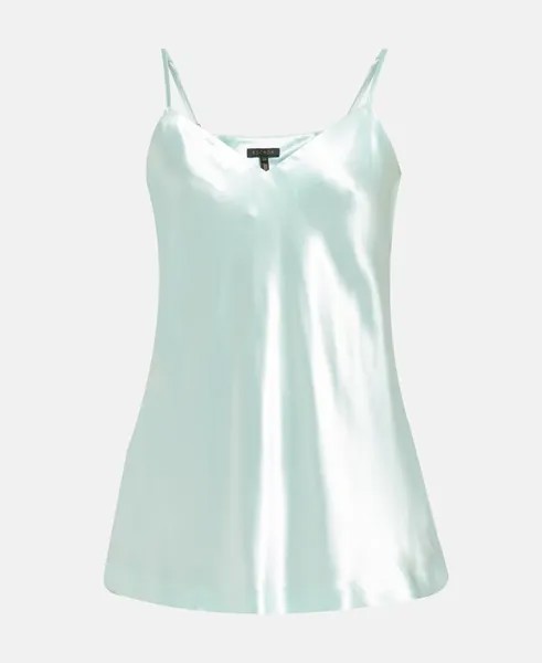 Атласная блузка-рубашка Escada, мятный