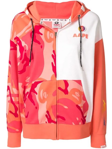 AAPE BY *A BATHING APE® худи на молнии с камуфляжным принтом