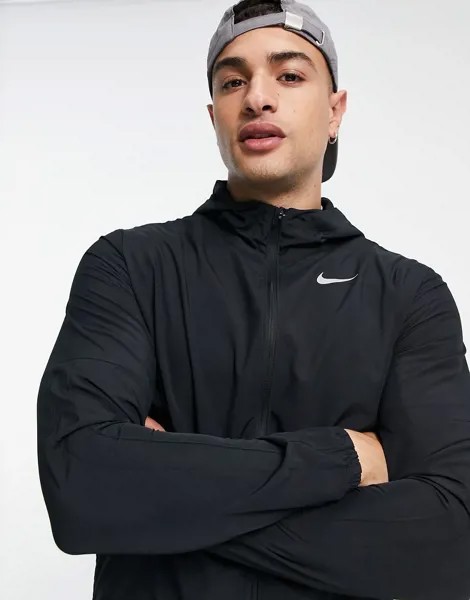 Черная куртка Nike Running Dri-FIT-Черный цвет