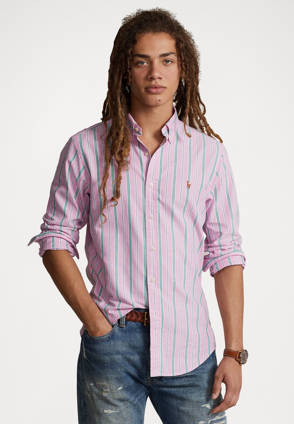 Рубашка LONG SLEEVE SPORT Polo Ralph Lauren, розовый/зеленый/мульти