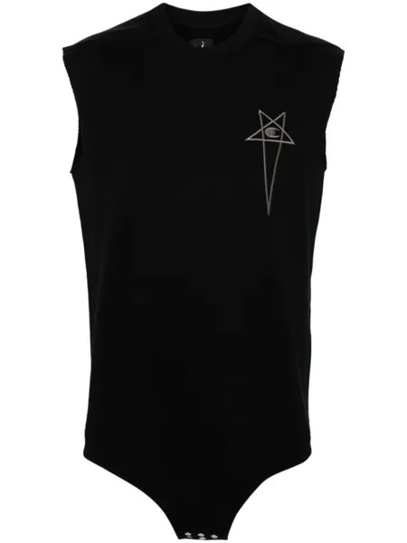 Rick Owens X Champion трикотажный комбинезон с вышитым логотипом, черный