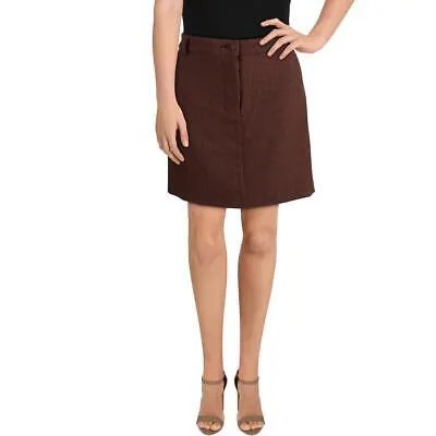 JOA Женская коричневая повседневная мини-юбка с узором «гусиные лапки» в полоску по бокам M BHFO 5486