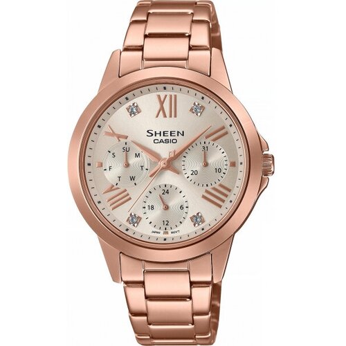 Наручные часы CASIO Sheen SHE-3516PG-9AUEF, белый, розовый