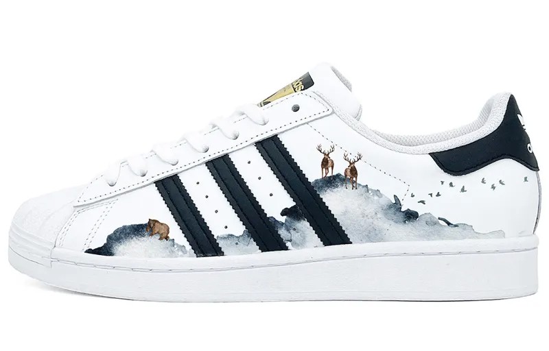 Кроссовки adidas originals Superstar Series Skateboarding Shoes Unisex Low-top Brown, темно-синий