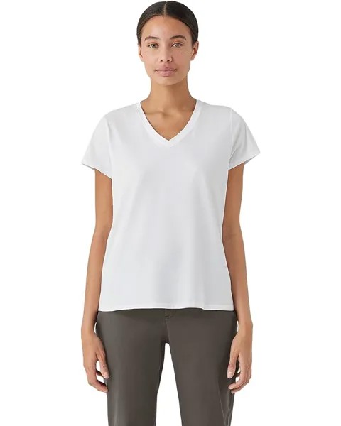 Футболка Eileen Fisher V-Neck, белый