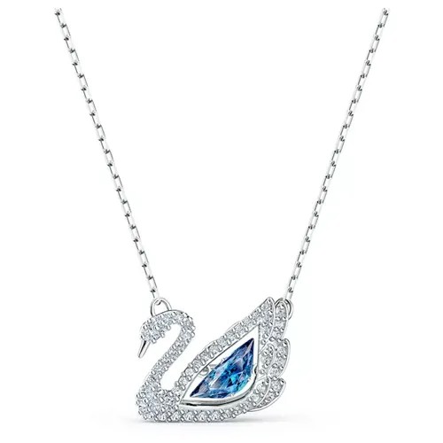 Колье SWAROVSKI, кристаллы Swarovski, длина 38 см, серебряный