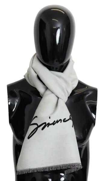GIVENCHY Paris Белый Черный шерстяной шарф с запахом, шаль унисекс, зимняя теплая 160x35 см