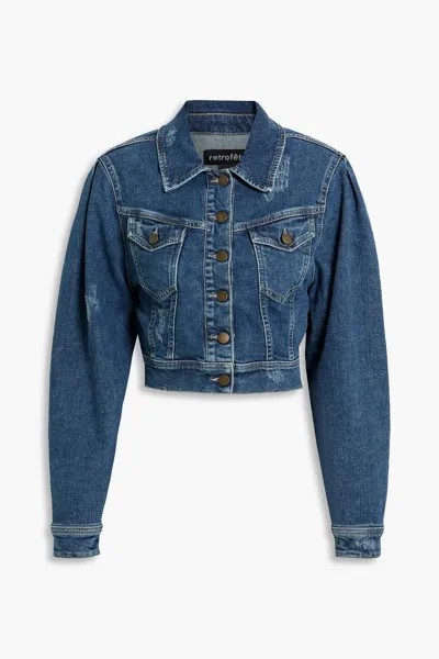Укороченная джинсовая куртка Daria с потертостями RETROFÊTE, синий