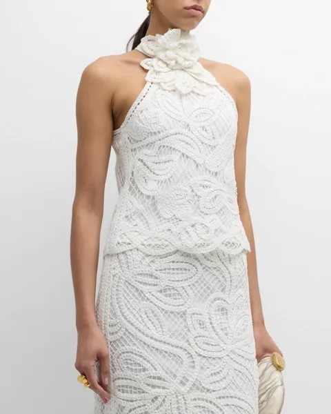 Кружевная блузка с пайетками Nicolette Ungaro, цвет Ivory