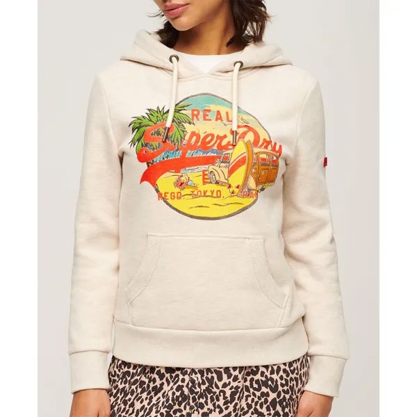 Худи Superdry La Vl Graphic, бежевый