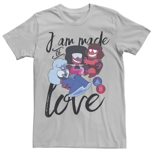 Мужская футболка Cartoon Network Steven Universe «Я создана из любви» Licensed Character, серебристый