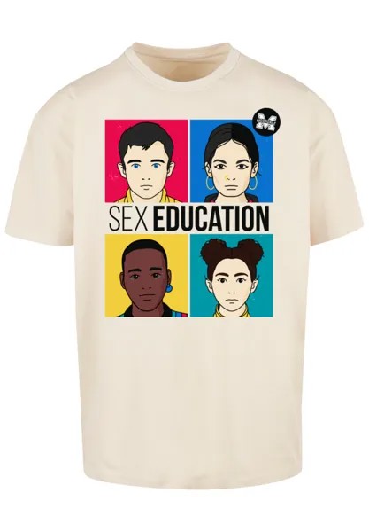 Футболка F4NT4STIC Sex Education Teen Illustrated Netflix TV Series, песочный
