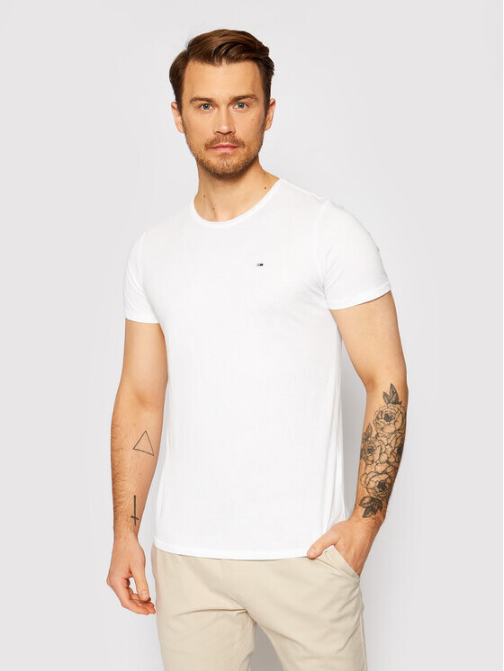Футболка узкого кроя Tommy Jeans, белый