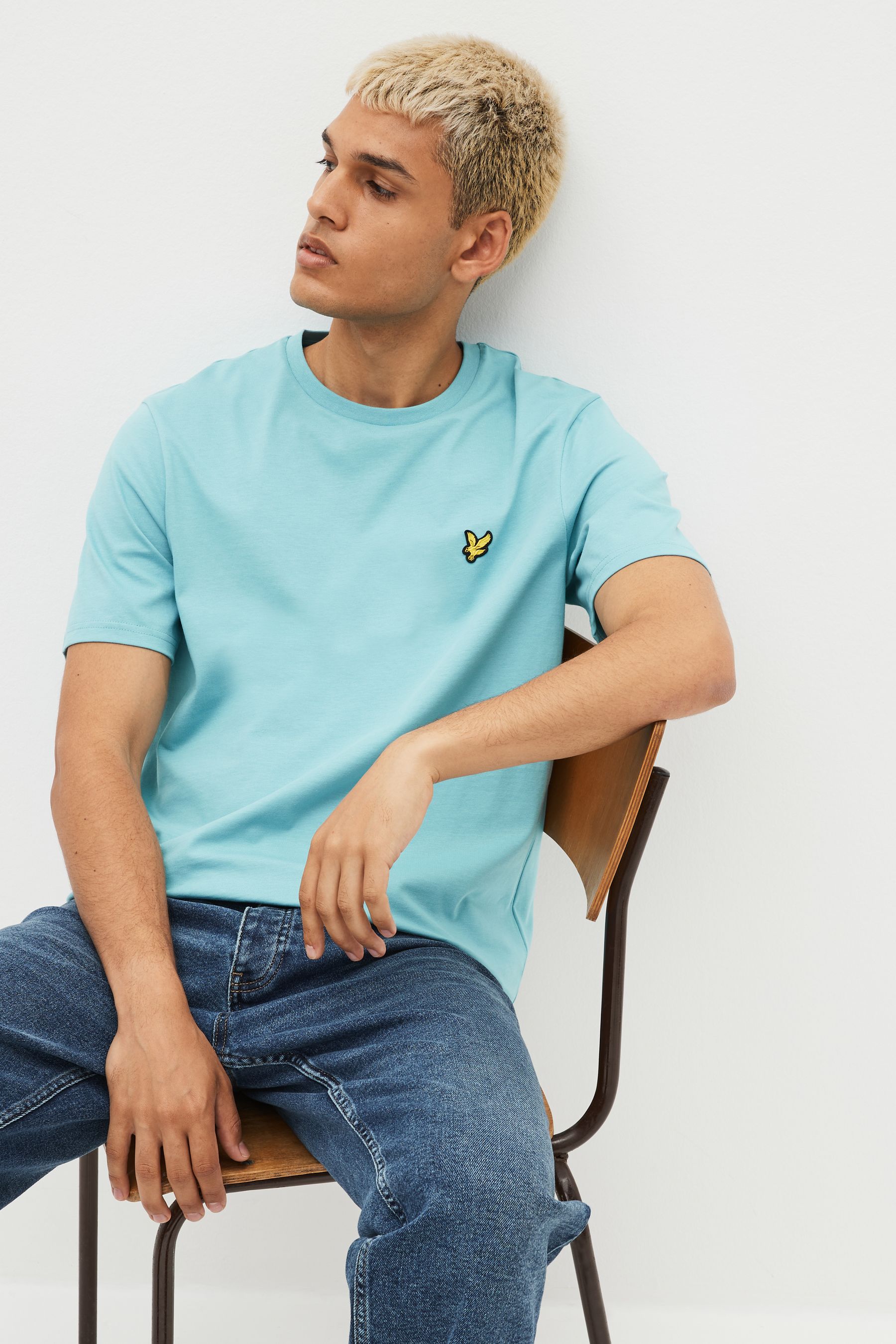 Трикотажная футболка с круглым вырезом Lyle & Scott, синий