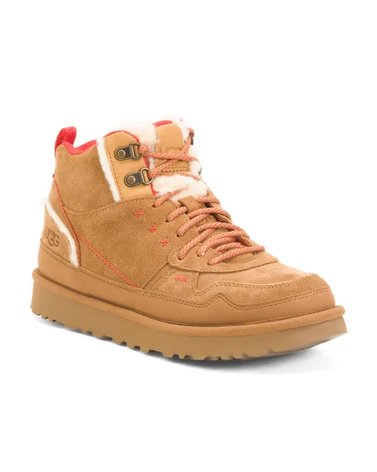 Модные походные ботинки из замши Highland Heritage Ugg, коричневый/красный