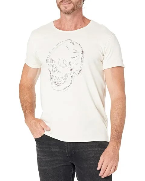 Футболка John Varvatos Skull Embroidery, цвет Salt