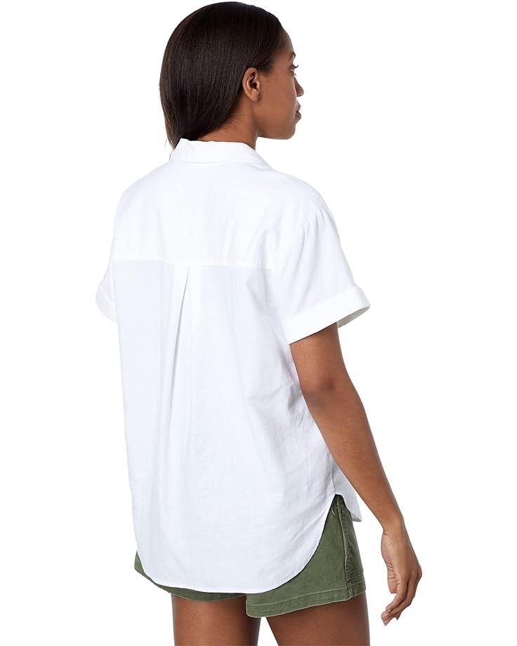 Рубашка Madewell Linen-Blend Swenson Popover Shirt, цвет Eyelet White