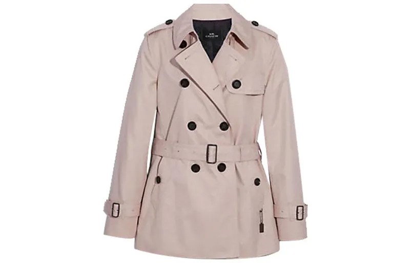 Женский тренч COACH, цвет Gray/White