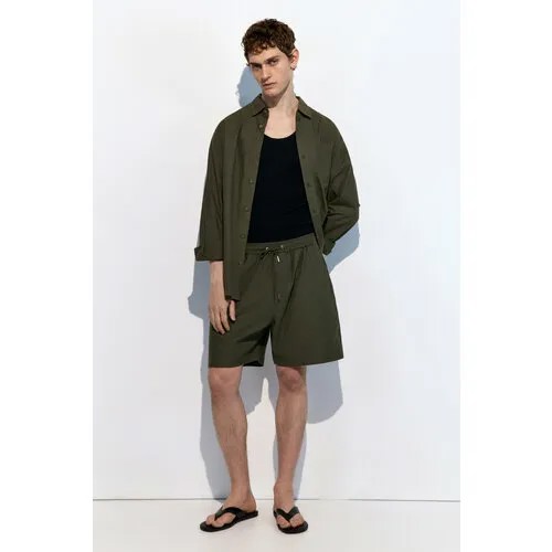 Шорты Befree Casual, размер S, хаки/оливковый