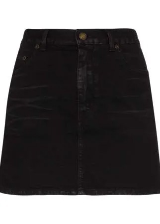 Saint Laurent джинсовая юбка мини