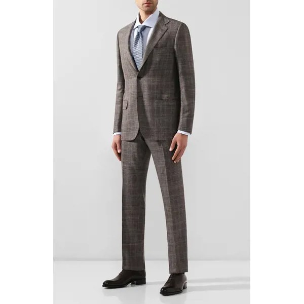 Костюм из смеси кашемира и льна Kiton