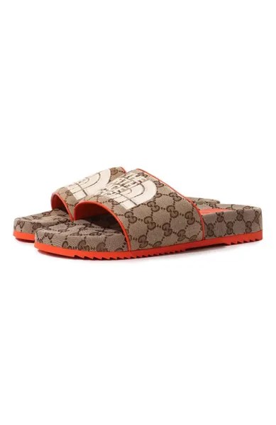 Текстильные шлепанцы The North Face x Gucci Gucci