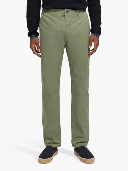 Прямые брюки чинос Scotch & Soda Essentials, Армия