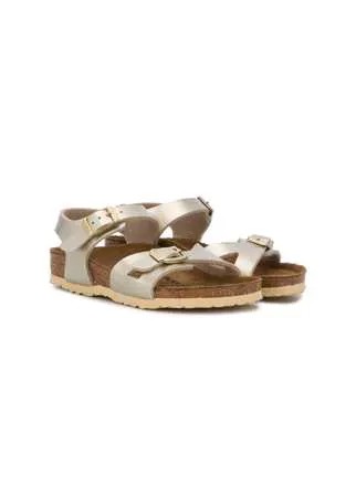 Birkenstock Kids сандалии Rio с эффектом металлик