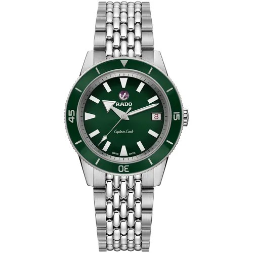Наручные часы RADO Наручные часы Rado 763.0500.3.032, зеленый, серебряный