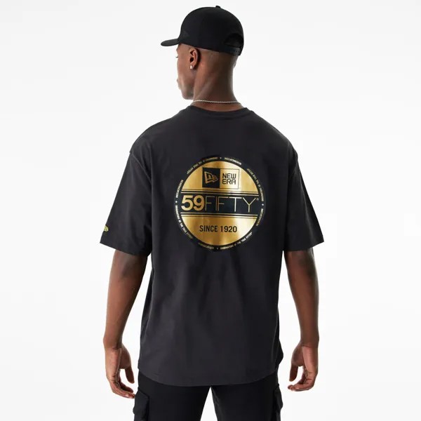 Футболка NE STICKER OVERSIZED T-SHIRT New Era, цвет Schwarz