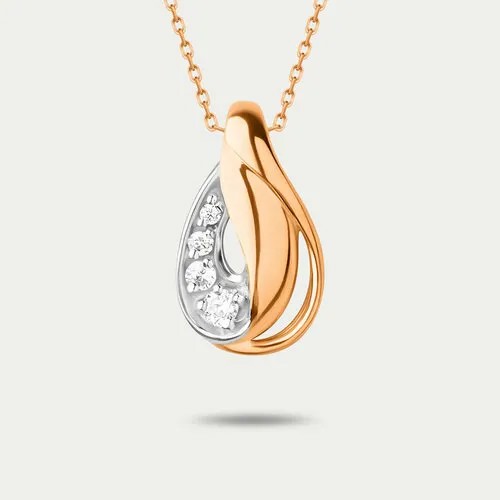 Подвеска GOLD CENTER, золото, 585 проба, фианит