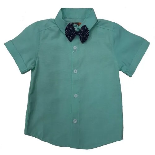 Рубашка, размер 92;98, зеленый