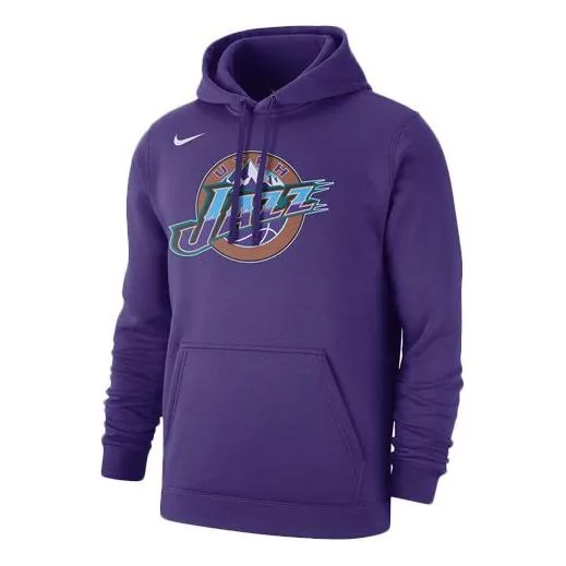 Толстовка Nike NBA Classic Logo Utah Jazz Drawstring Fleece Lined Purple, фиолетовый