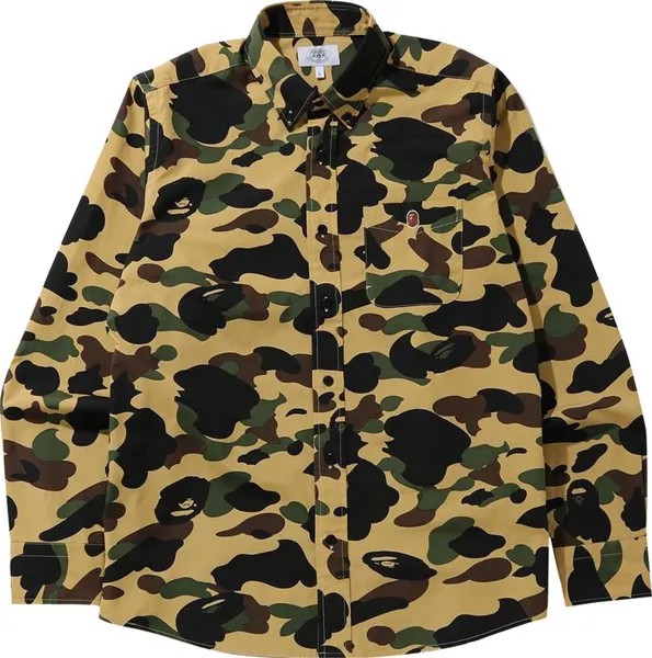 Рубашка BAPE 1st Camo Button Down Shirt 'Yellow', желтый